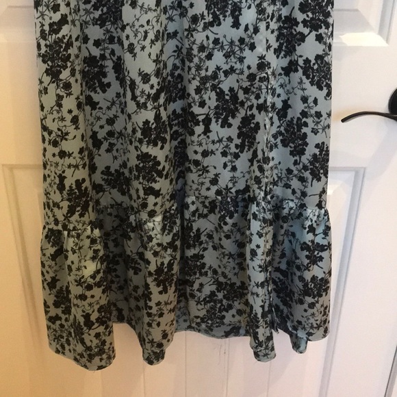 Zara Silky Blue Floral Midi Dress, M - Picture 7 of 9